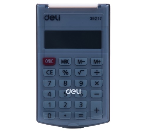 Калькулятор карманный Deli E39217/BLACK черный 8-разр.