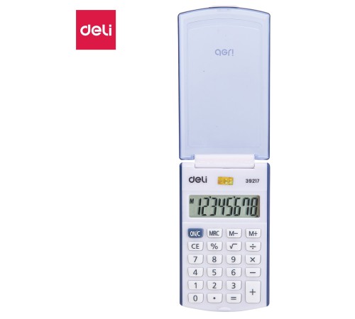 Калькулятор карманный Deli E39217/BLUE синий 8-разр. Калькулятор карманный Deli E39217/BLUE синий 8-разр.