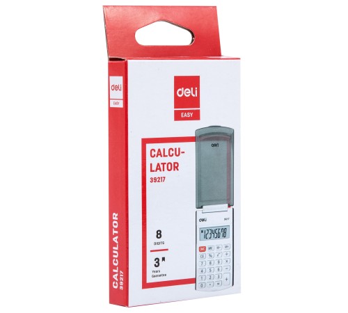 Калькулятор карманный Deli E39217/BLUE синий 8-разр. Калькулятор карманный Deli E39217/BLUE синий 8-разр.