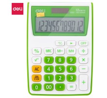 Калькулятор настольный Deli E1122/GRN зеленый 12-разр.