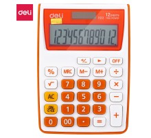 Калькулятор настольный Deli E1122/OR оранжевый 12-разр.