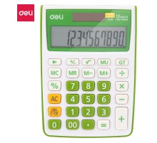 Калькулятор настольный Deli E1238/GRN зеленый 12-разр.