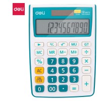 Калькулятор настольный Deli E1238/BLUE синий 12-разр.