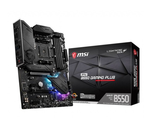Материнская плата MSI MPG B550 GAMING PLUS Soc-AM4 AMD B550 4xDDR4 ATX AC`97 8ch(7.1) GbLAN RAID+HDMI+DP