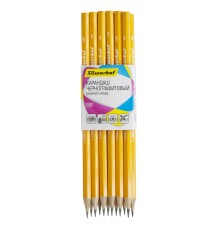 Карандаш ч/г Silwerhof Basic 120637-00 2мм HB шестигран. дерево карт.пер.