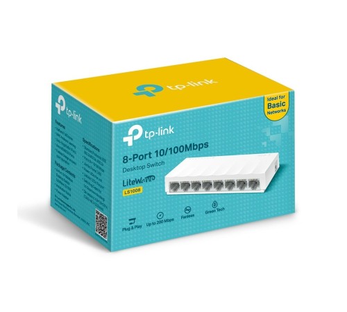 Коммутатор TP-Link LS1008 8x100Mb неуправляемый Коммутатор TP-Link LS1008 8x100Mb неуправляемый