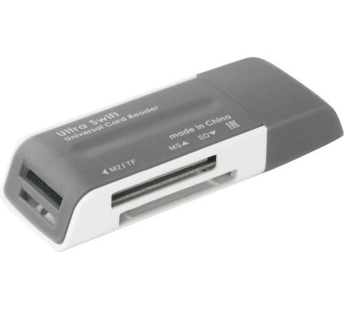 Defender#1 Универсальный картридер Ultra Swift USB 2.0, 4 слота Defender Ultra Swift USB 2.0, 4 слота (83260)