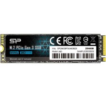 Накопитель SSD Silicon Power PCI-E x4 256Gb SP256GBP34A60M28 M-Series M.2 2280