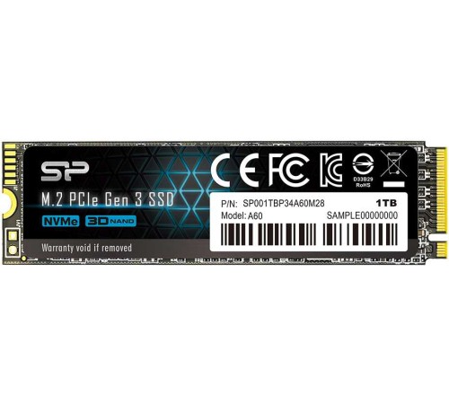 Накопитель SSD Silicon Power PCI-E x4 1Tb SP001TBP34A60M28 M-Series M.2 2280 Накопитель SSD Silicon Power PCI-E x4 1Tb SP001TBP34A60M28 M-Series M.2 2280