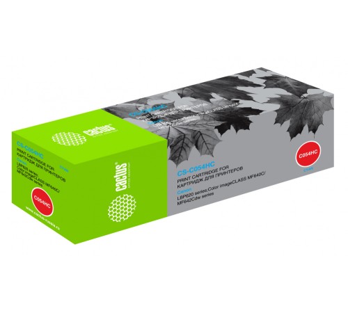 Картридж лазерный Cactus CS-C054HC 054 H C голубой (2300стр.) для Canon LBP 621Cw/623Cdw/641Cw/643Cdw