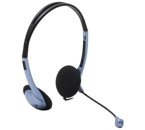 Гарнитура Genius HS-02B, 2х mini jack 3.5mm, регулятор громкости на проводе