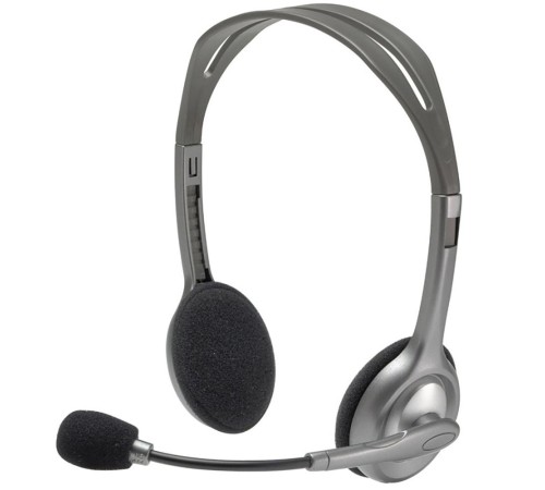 Гарнитура Logitech H111 (1 x 3.5мм, кабель 1.8м) (арт. 981-000594, M/N: A-00021)