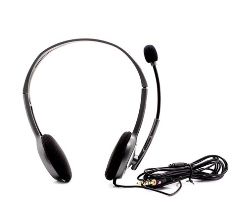 Гарнитура Logitech H111 (1 x 3.5мм, кабель 1.8м) (арт. 981-000594, M/N: A-00021)