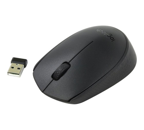 Мышь Logitech B170 черный оптическая (800dpi) беспроводная USB для ноутбука (2but)