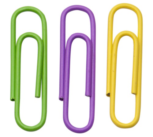 Скрепки Silwerhof 492022 металл пластиковая оболочка 28мм ассорти (упак.:100шт) картонная коробка