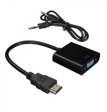 Кабель ACD Кабель-адаптер ACD-DAHVF-01B |ACD-DAHVF-01B| HDMI-VGA, Golden Plated, 19m/15f, Черный, 0.2м (742576)