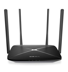 Роутер беспроводной Mercusys AC12G AC1200 10/100/1000BASE-TX черный (упак.:1шт)