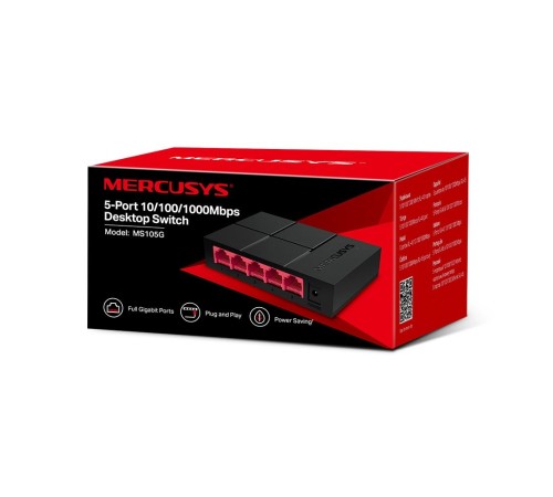Коммутатор Mercusys MS105G 5G неуправляемый Коммутатор Mercusys MS105G 5G неуправляемый