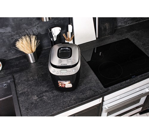 Хлебопечь Hyundai HYBM-P0212 600Вт черный/серебристый