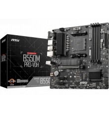 Материнская плата MSI B550M PRO-VDH Soc-AM4 AMD B550 4xDDR4 mATX AC`97 8ch(7.1) GbLAN RAID+VGA+HDMI+DP