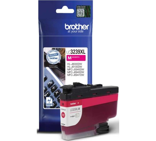 Картридж струйный Brother LC3239XLM пурпурный (5000стр.) для Brother HL-J6000DW/MFC-J5945DW