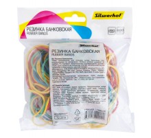 Резинки для купюр Silwerhof 189024 d=60мм 2мм 200гр ассорти пластиковый пакет