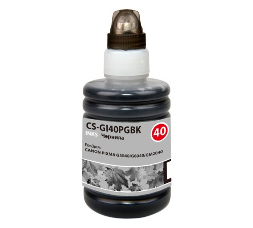 Чернила Cactus CS-GI40PGBK черный 140мл для Canon Pixma G5040/G6040/GM2040