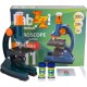 Микроскоп Levenhuk LabZZ M1 монокуляр 100-300 на 3 объектива зеленый/оранжевый