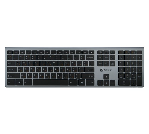 Клавиатура Оклик 890S серый USB беспроводная slim Клавиатура Оклик 890S серый USB беспроводная slim