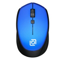Мышь Оклик 488MW синий/черный оптическая (1600dpi) беспроводная USB (3but)