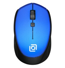 Мышь Оклик 488MW синий/черный оптическая (1600dpi) беспроводная USB (3but)