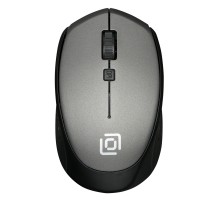 Мышь Оклик 488MW серый/черный оптическая (1600dpi) беспроводная USB (3but)