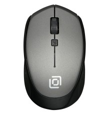 Мышь Оклик 488MW серый/черный оптическая (1600dpi) беспроводная USB (3but)