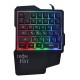 Игровой блок Оклик 701G IRON FIST черный USB for gamer LED (подставка для запястий)