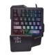 Игровой блок Оклик 701G IRON FIST черный USB for gamer LED (подставка для запястий)