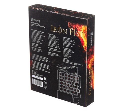 Игровой блок Оклик 701G IRON FIST черный USB for gamer LED (подставка для запястий) Игровой блок Оклик 701G IRON FIST черный USB for gamer LED (подставка для запястий)
