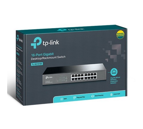 Коммутатор TP-Link TL-SG1016D 16G неуправляемый