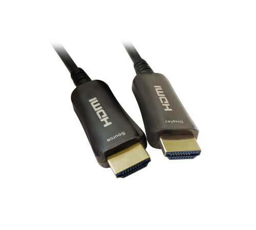 Кабель аудио-видео Digma HDMI 2.0 AOC HDMI (m)/HDMI (m) 30м. Позолоченные контакты черный (BHP AOC 2.0-30)