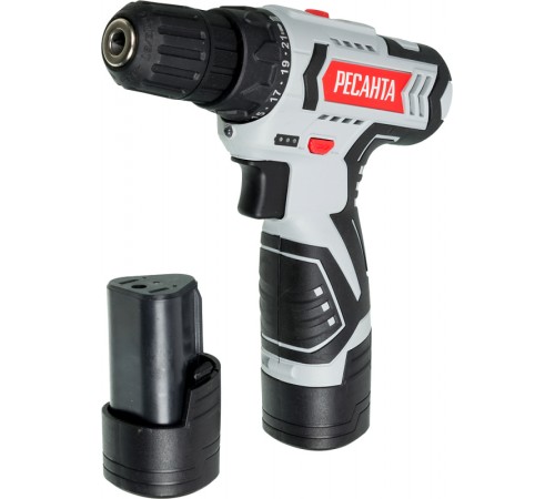 Дрель-шуруповерт Ресанта ДА-12-2ЛК аккум. патрон:быстрозажимной (кейс в комплекте)