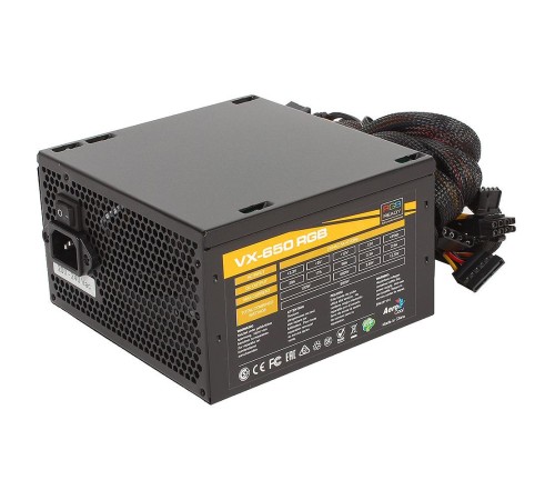 Блок питания Aerocool 650W Retail VX PLUS 650 ATX v2.3 Haswell, fan 12cm, 500mm cable, power cord, 20+4P, 4+4P, PCIe 6+2P x2, PATA x3, SATA x4, FDD (VX PLUS 650) Блок питания Aerocool 650W Retail VX PLUS 650 ATX v2.3 Haswell, fan 12cm, 500mm cable, power cord, 20+4P, 4+4P, PCIe 6+2P x2, PATA x3, SATA x4, FDD (VX PLUS 650)