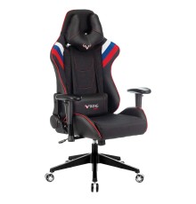 Кресло игровое Бюрократ VIKING 4 AERO белый/синий/красный искусст.кожа/ткань с подголов. крестовина пластик