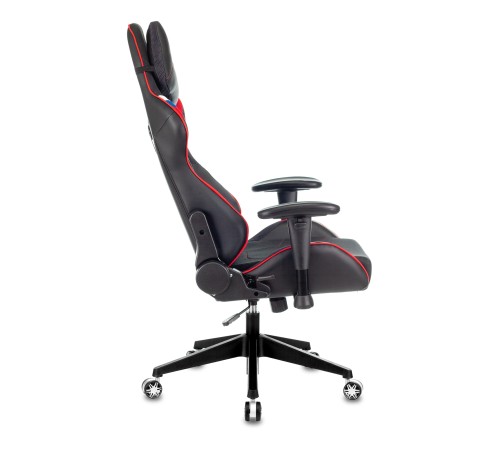 Кресло игровое Бюрократ VIKING 4 AERO белый/синий/красный искусст.кожа/ткань с подголов. крестовина пластик