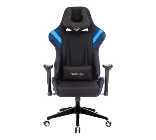 Кресло игровое Бюрократ VIKING 4 AERO черный/синий искусст.кожа/ткань с подголов. крестовина пластик