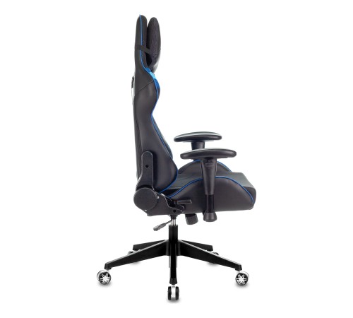 Кресло игровое Бюрократ VIKING 4 AERO черный/синий искусст.кожа/ткань с подголов. крестовина пластик