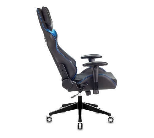 Кресло игровое Бюрократ VIKING 4 AERO черный/синий искусст.кожа/ткань с подголов. крестовина пластик