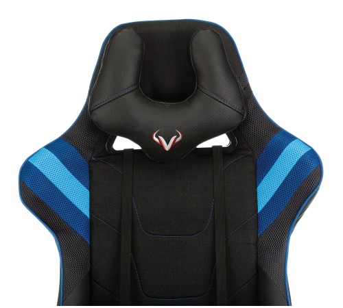Кресло игровое Бюрократ VIKING 4 AERO черный/синий искусст.кожа/ткань с подголов. крестовина пластик