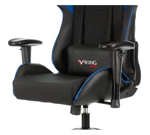 Кресло игровое Бюрократ VIKING 4 AERO черный/синий искусст.кожа/ткань с подголов. крестовина пластик