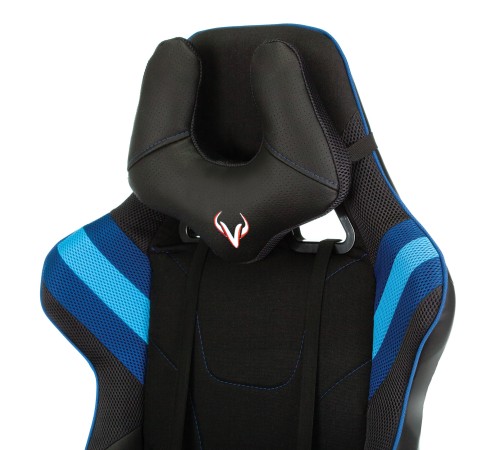 Кресло игровое Бюрократ VIKING 4 AERO черный/синий искусст.кожа/ткань с подголов. крестовина пластик