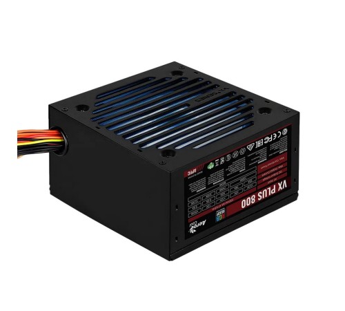 Блок питания Aerocool VX Plus 800 RGB 800W, ATX v2.3, RGB Fan 12cm, 500mm cable, Retail (VX PLUS 800 RGB) Блок питания Aerocool VX Plus 800 RGB 800W, ATX v2.3, RGB Fan 12cm, 500mm cable, Retail (VX PLUS 800 RGB)
