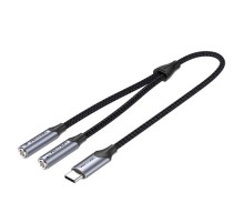 Переходник-разветвитель Vention гибкий USB-C M/Jack 3.5 mm F x 2 (Аудио+Микрофон) - 0.3м Vention BGPHY
